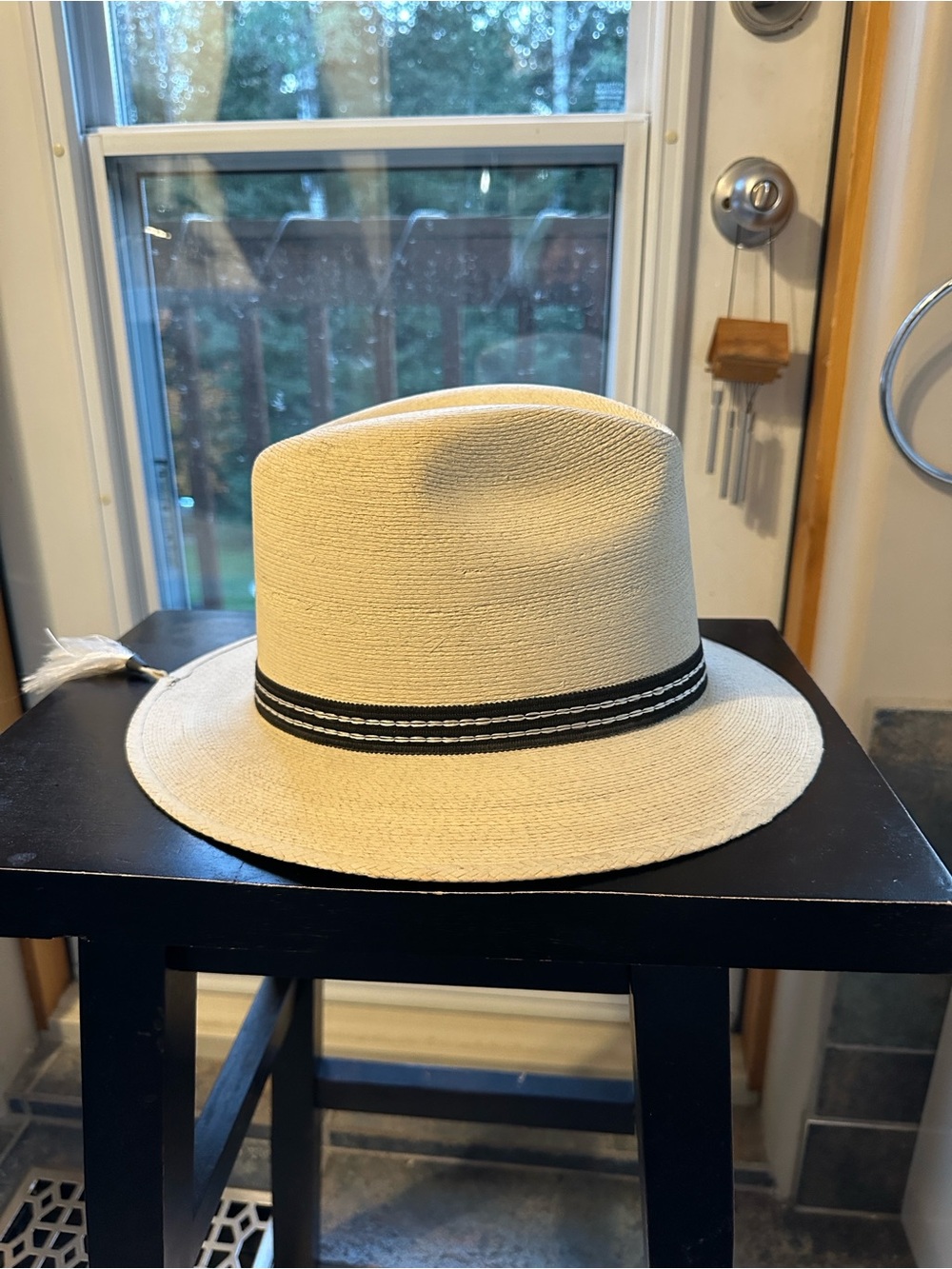 Vintage FidePal Sahuayo Michoacan Straw Fedora Hat Size 7 1/4